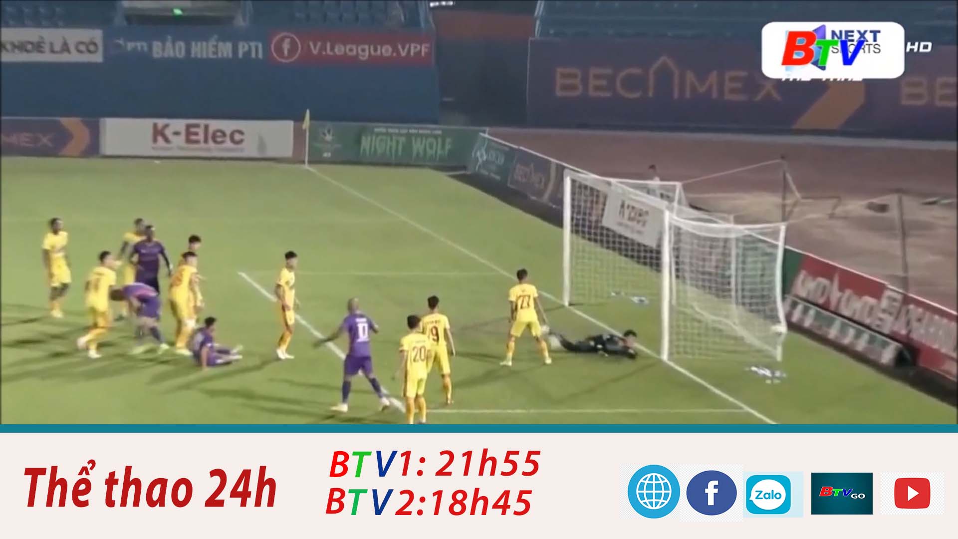 Vòng 24 V.League 2022 – Becamex Bình Dương ngược dòng thắng Thanh Hóa